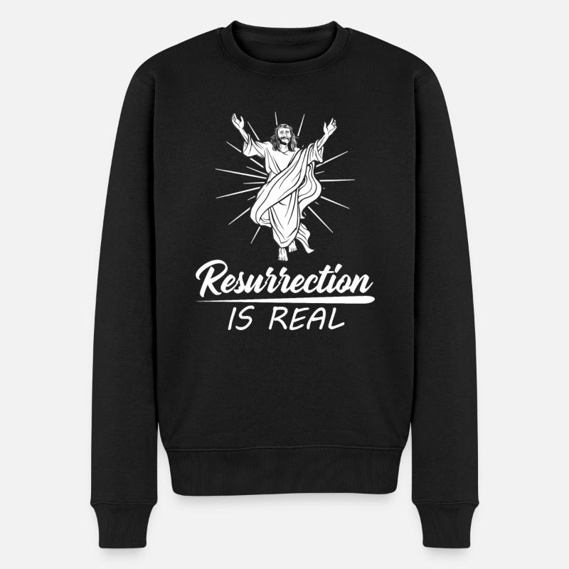 Christ Christentum Auferstehung - Männer Premium Bio Pullover - Schwarz