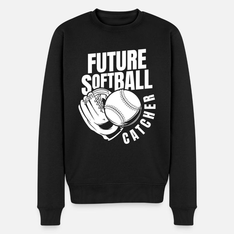 Softball Fänger - Männer Premium Bio Pullover - Schwarz