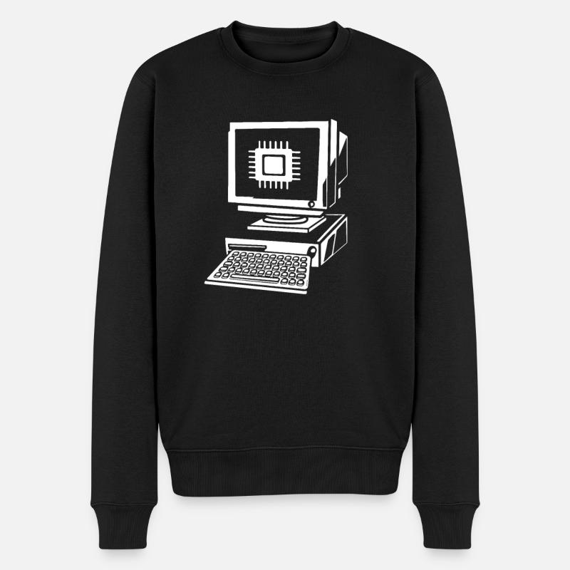 Entwickler Coder Programmierer Computer - Männer Premium Bio Pullover - Schwarz
