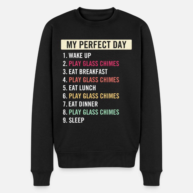 Funny Glass Chimes Players Glass Chimes Lovers - Männer Premium Bio Pullover - Schwarz