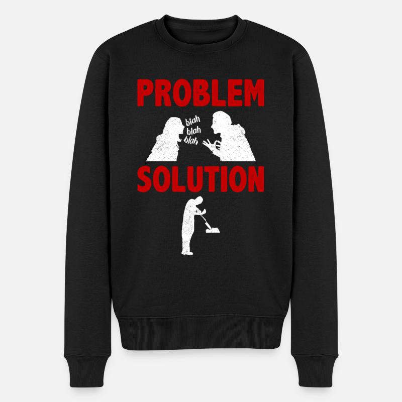 Knife Throwing Knife Thrower Problem Solution - Men's Premium Organic Jumper - black