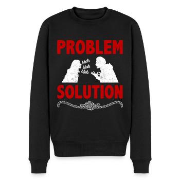 Nœud Nœud Nouer Problème Solution Hobby - Pull Premium bio Homme - noir - Devant - Nico (187cm)