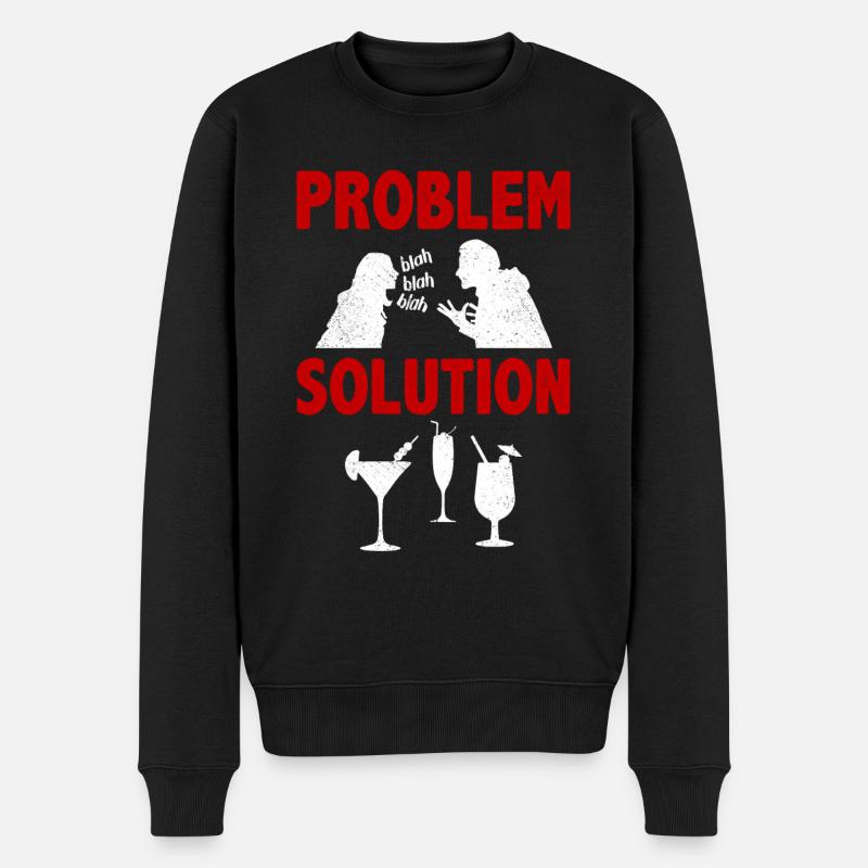 Mixology Bartending Alcohols Problem Solution - Men's Premium Organic Jumper - black