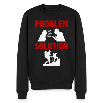 Solution au problème de l’alpinisme - Pull Premium bio Homme - noir - Devant - Nico (187cm)