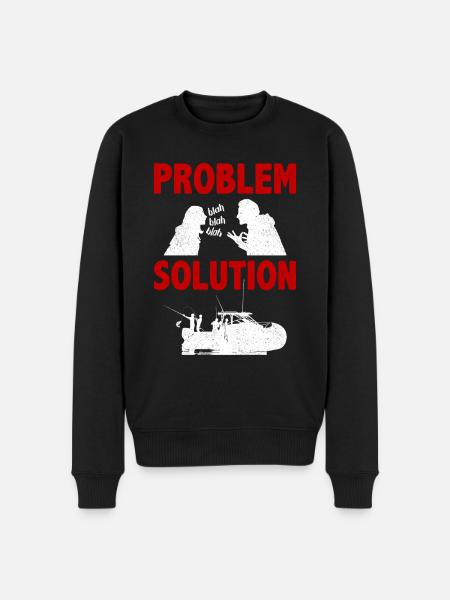 Offshore Fishing Fisherman Problem Solution Hobby - Men's Premium Organic Jumper - black
