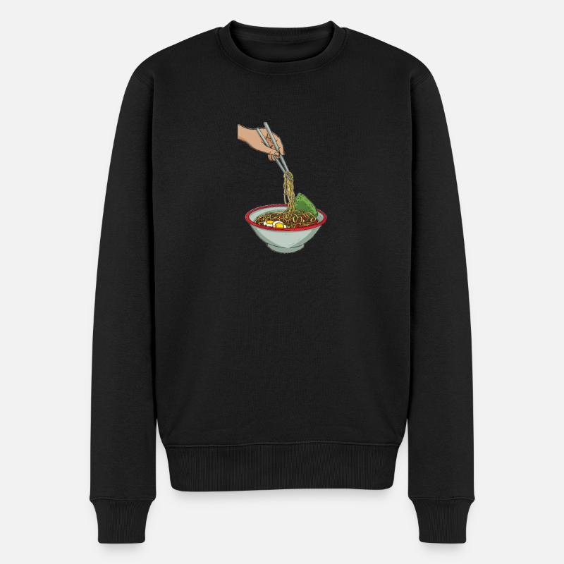 Ramen - Männer Premium Bio Pullover - Schwarz