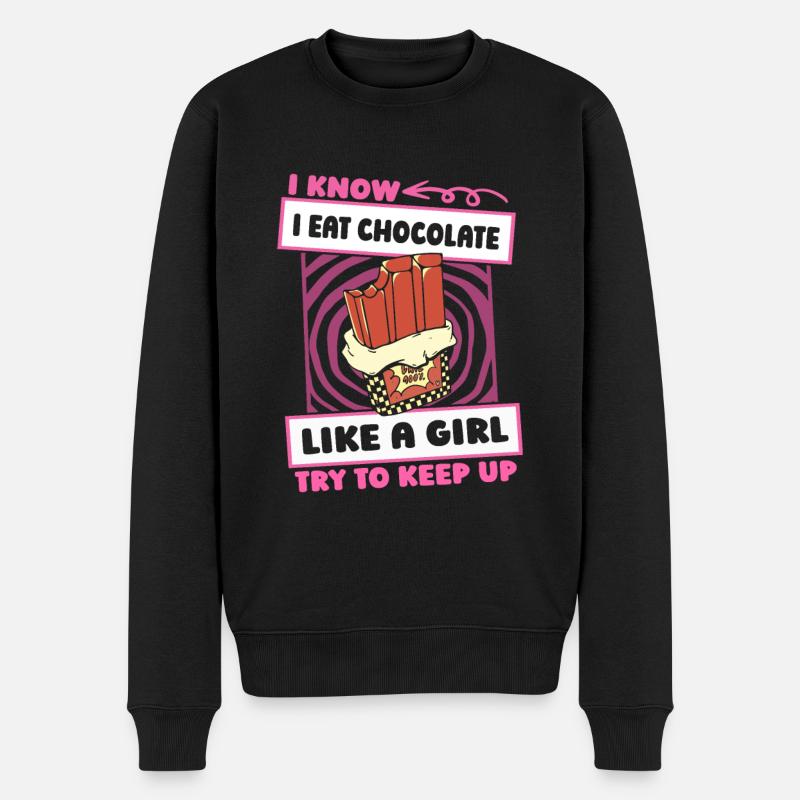 Chocolat Chocolat Drôle - Pull Premium bio Homme - noir