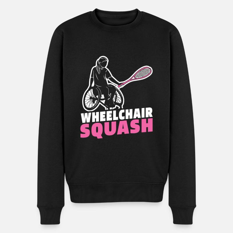 Fauteuil roulant de squash - Pull Premium bio Homme - noir