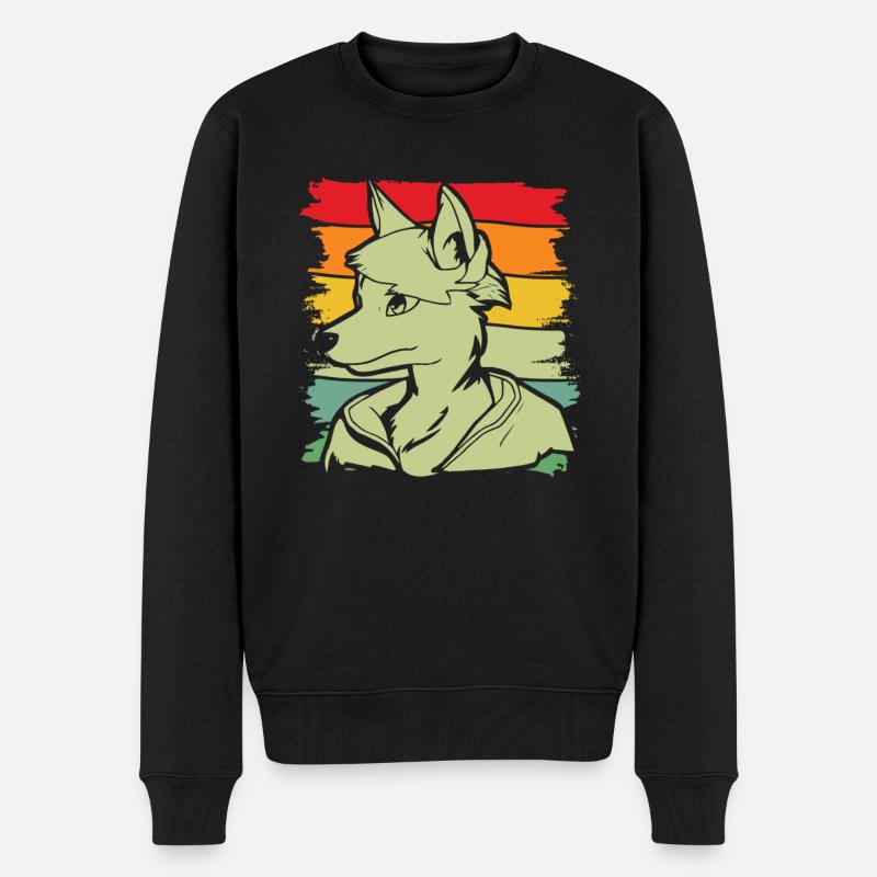 Furry Fandom Fursuits Cool - Männer Premium Bio Pullover - Schwarz