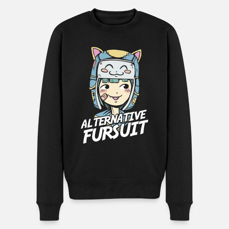 Furry Fandom Fursuits Niedlich - Männer Premium Bio Pullover - Schwarz
