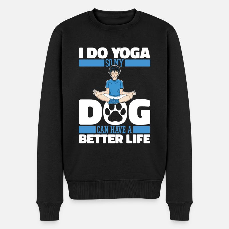 Chien de yoga - Pull Premium bio Homme - noir
