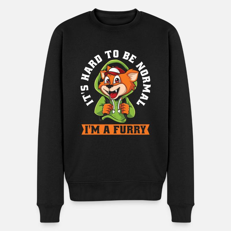 Furry Fandom Fursuits Drôle - Pull Premium bio Homme - noir