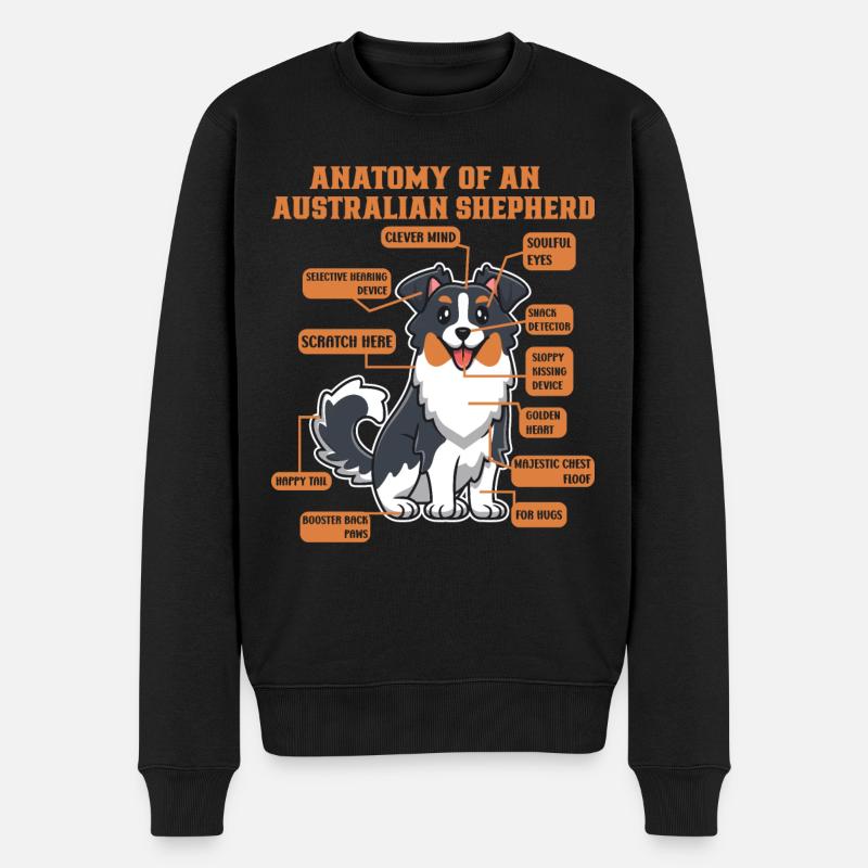Australischer Schäferhund Aussie Dad Aussie Mom - Männer Premium Bio Pullover - Schwarz