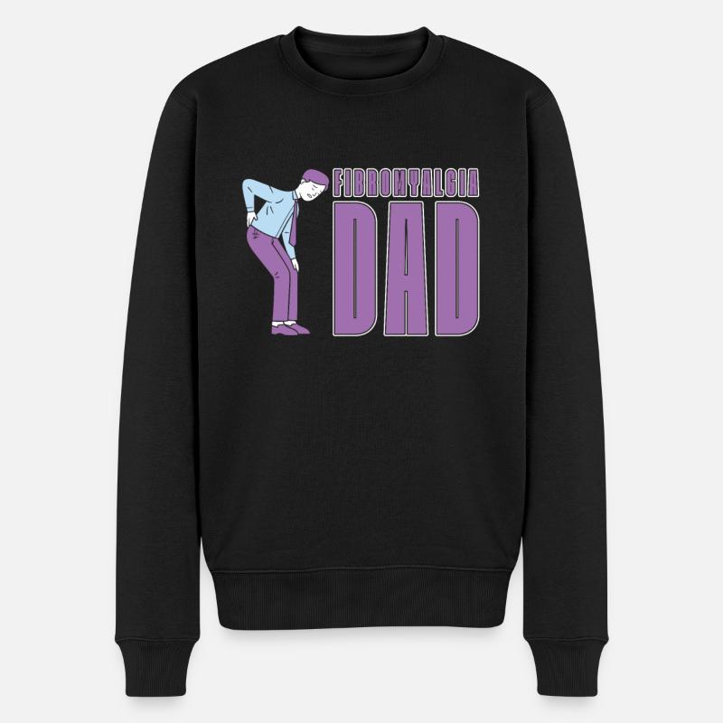 Fibromyalgie Rheuma Papa - Männer Premium Bio Pullover - Schwarz