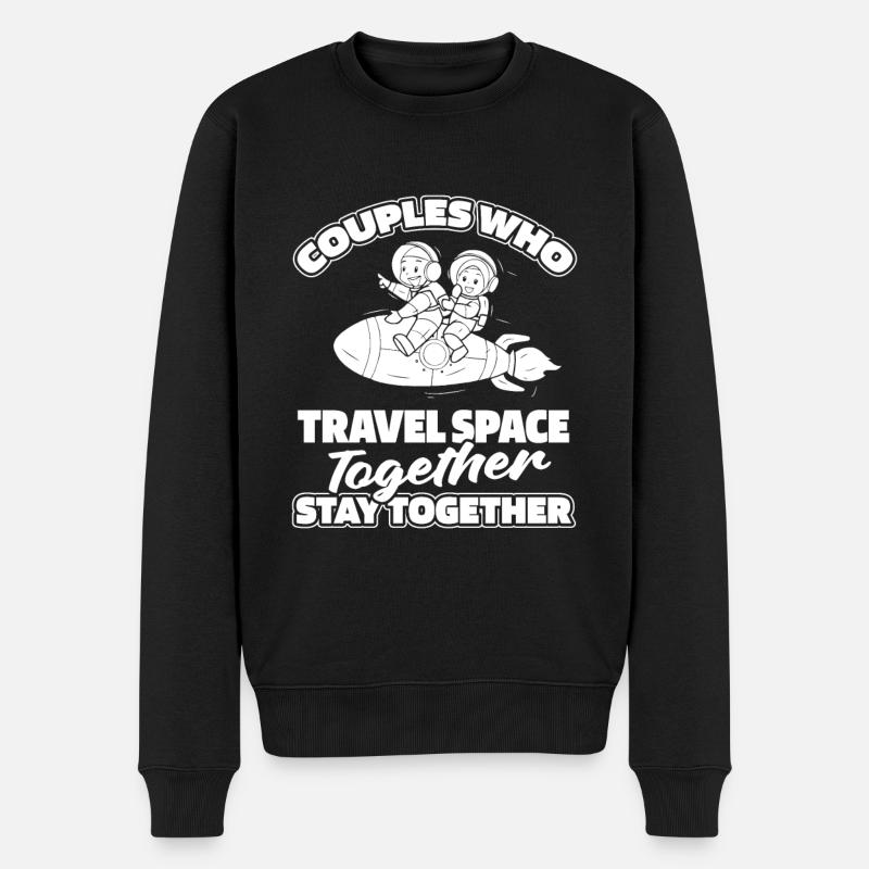 Astronaut Raumfahrer Kosmonaut - Männer Premium Bio Pullover - Schwarz