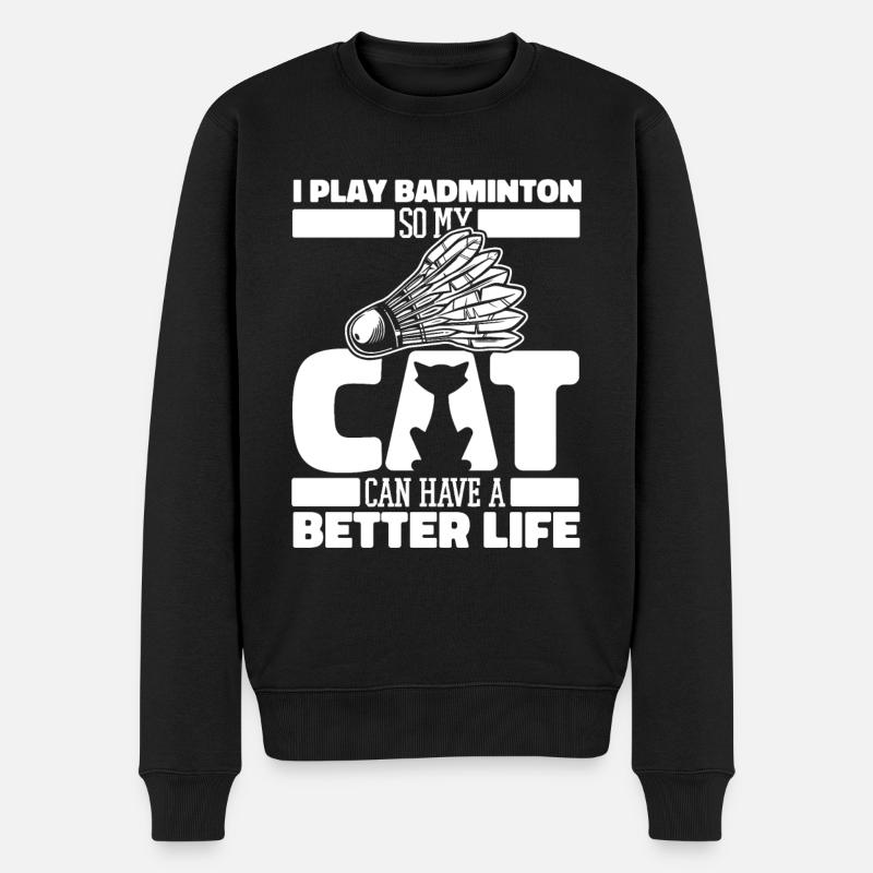 Badminton Federball - Pull Premium bio Homme - noir