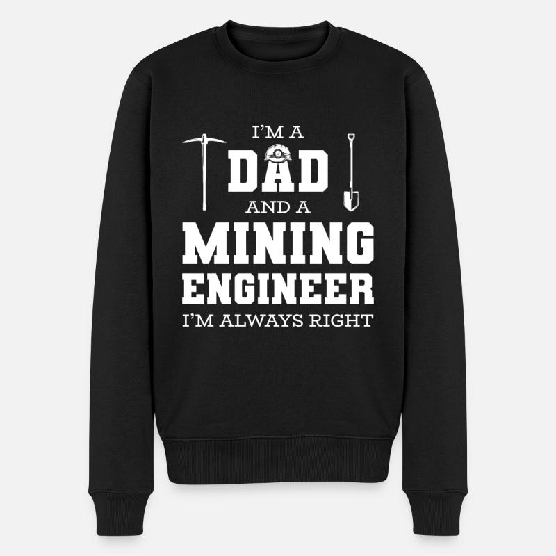 Engineer Mining Engineer - Men's Premium Organic Jumper - black