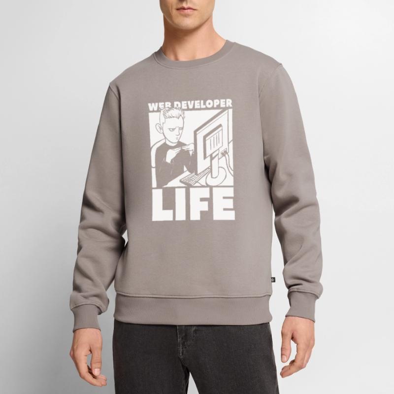 Web Developer Web Developer Life Men's Premium Organic Jumper