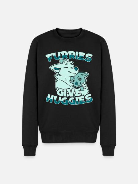Furry Fandom Fursuits Hug - Men's Premium Organic Jumper - black