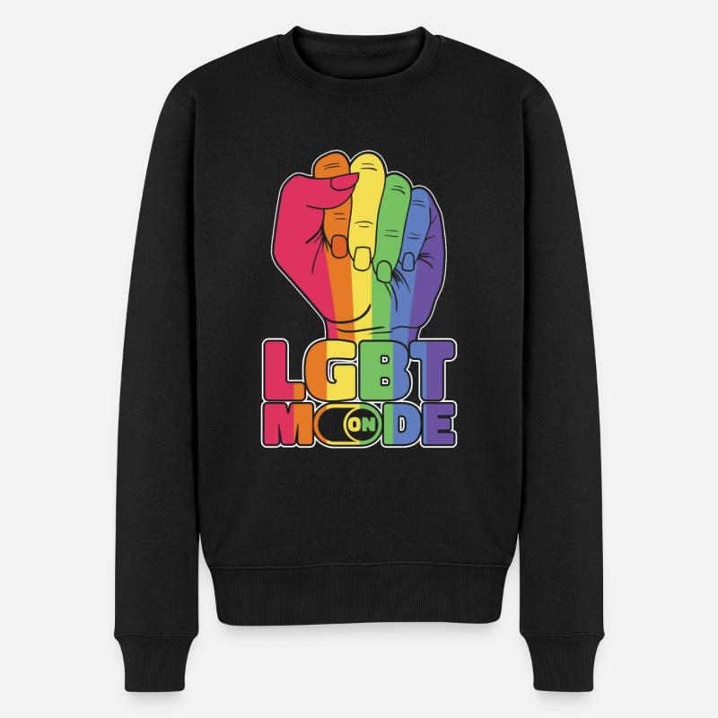 Lgbt Gay Pride - Männer Premium Bio Pullover - Schwarz