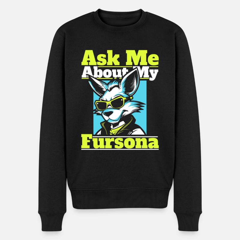 Furry Fandom Fursuits - Männer Premium Bio Pullover - Schwarz