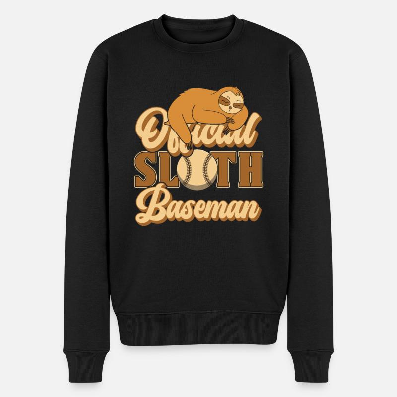 Baseball paresseux - Pull Premium bio Homme - noir