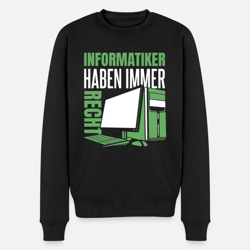 Entwickler Coder Programmierer Computer - Männer Premium Bio Pullover - Schwarz