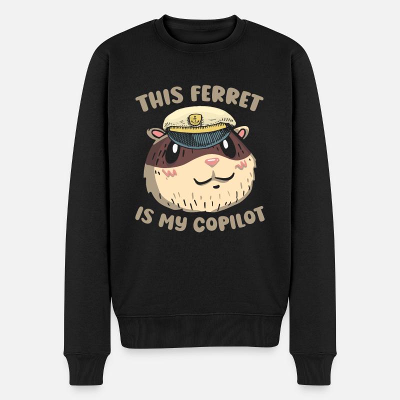Copilote du putois furet - Pull Premium bio Homme - noir