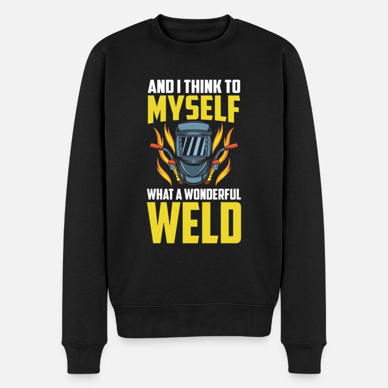 Welder Locksmith Funny - Men's Premium Organic Jumper - black
