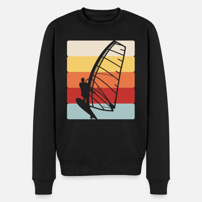 Wing Surf Wing Foil Cool Flügel Surfen - Männer Premium Bio Pullover - Schwarz