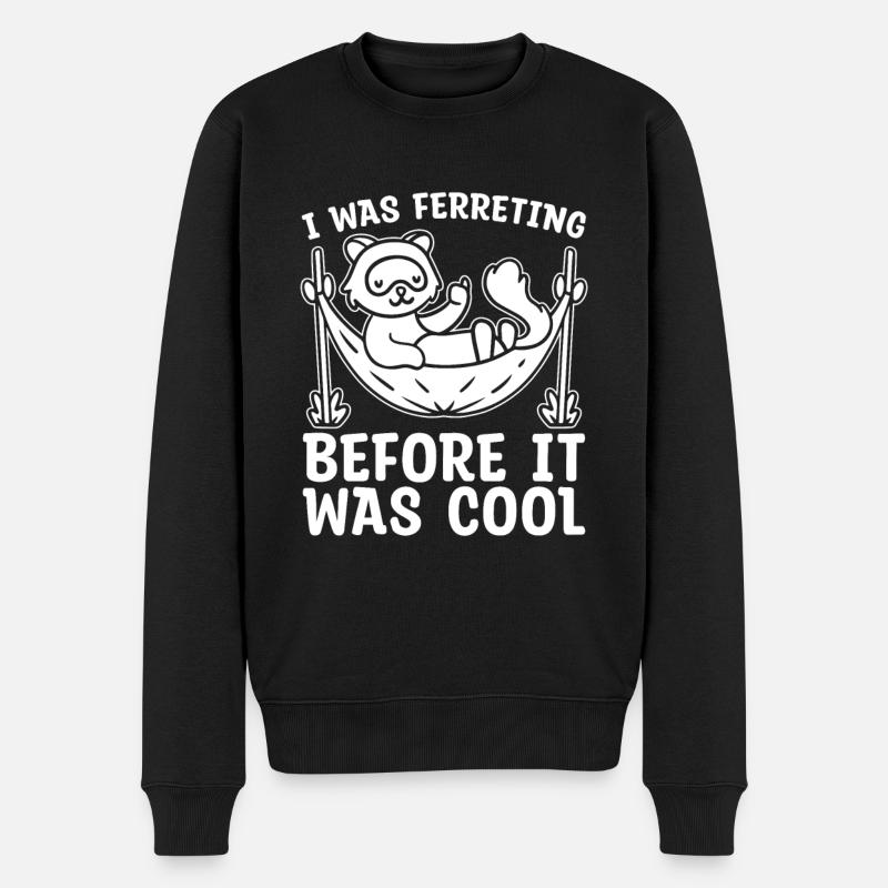 Frettchen Iltis - Männer Premium Bio Pullover - Schwarz