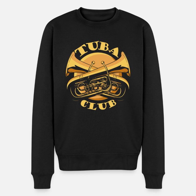 Tuba de procession de fanfare - Pull Premium bio Homme - noir