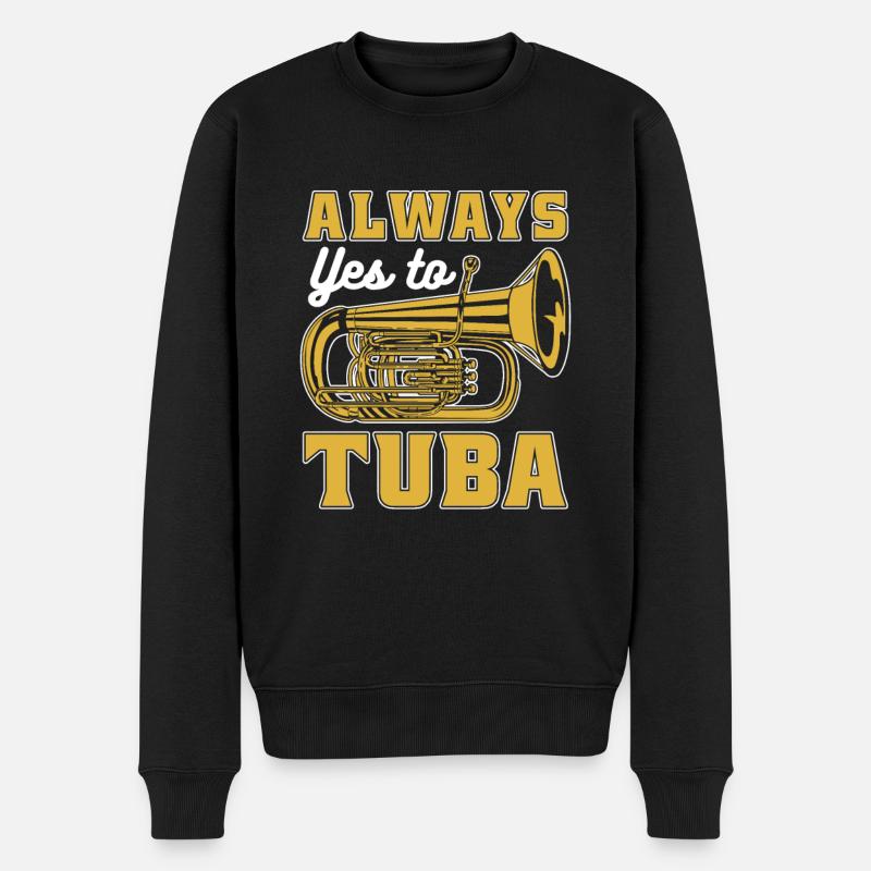 Fanfarenzug Tuba - Männer Premium Bio Pullover - Schwarz