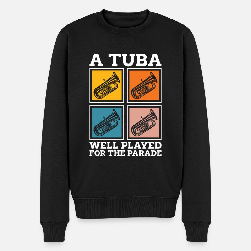Fanfarenzug Tuba - Männer Premium Bio Pullover - Schwarz