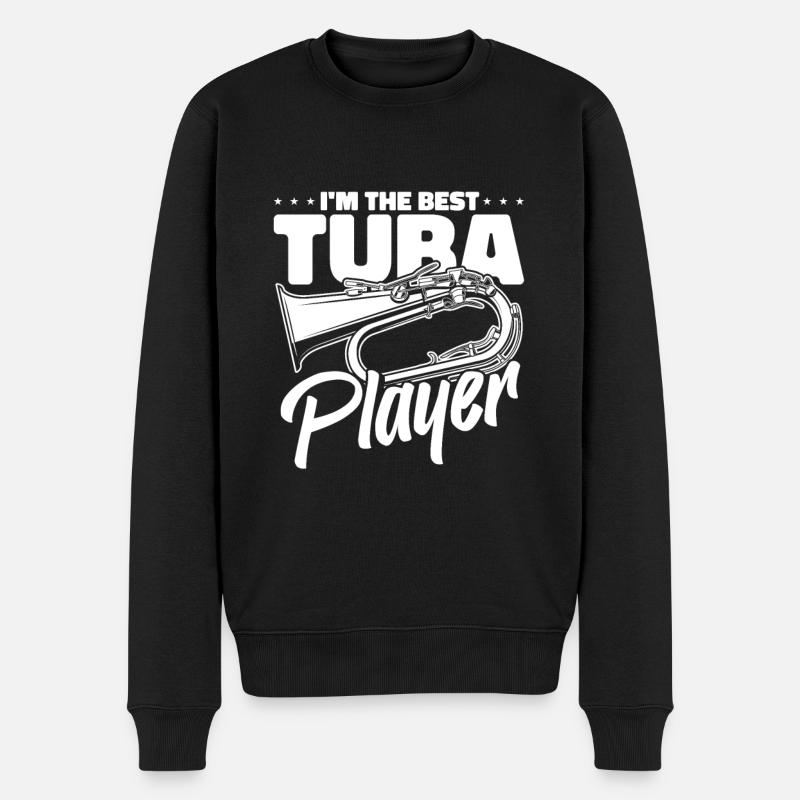 Fanfarenzug Tuba - Männer Premium Bio Pullover - Schwarz