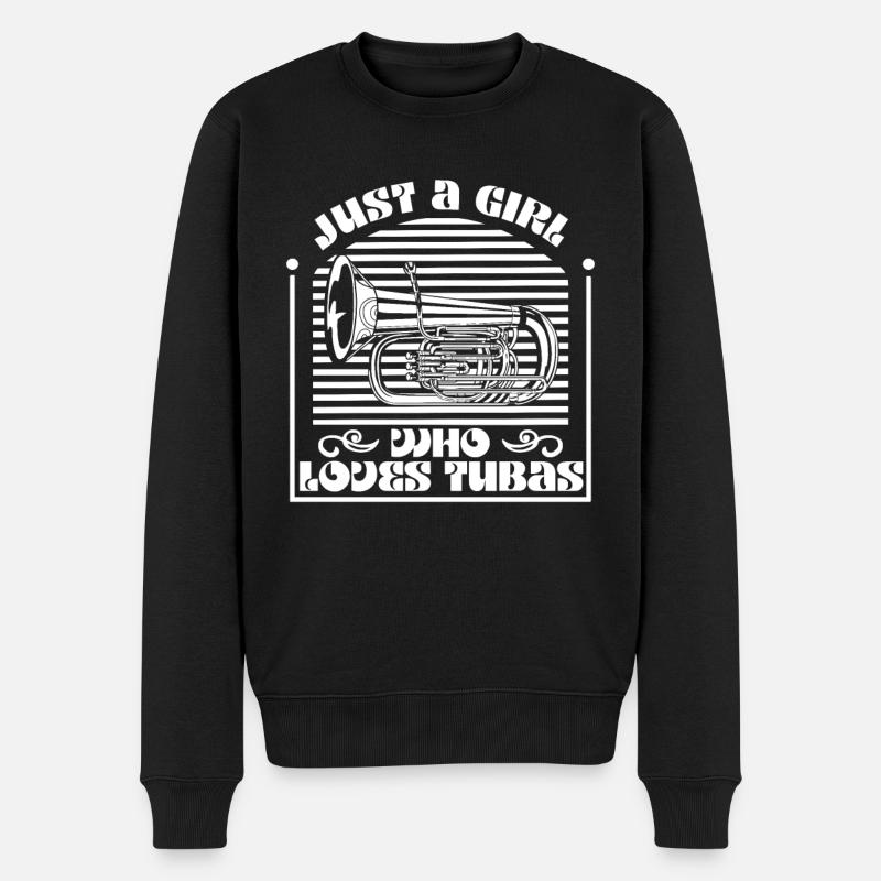 Fanfarenzug Tuba - Männer Premium Bio Pullover - Schwarz