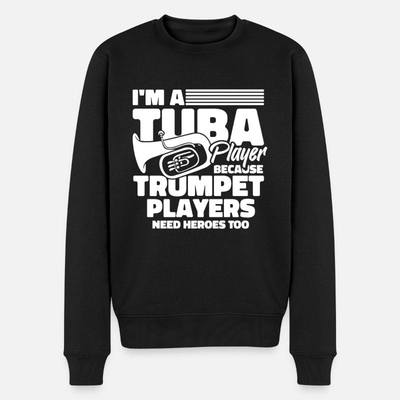 Fanfarenzug Tuba - Männer Premium Bio Pullover - Schwarz