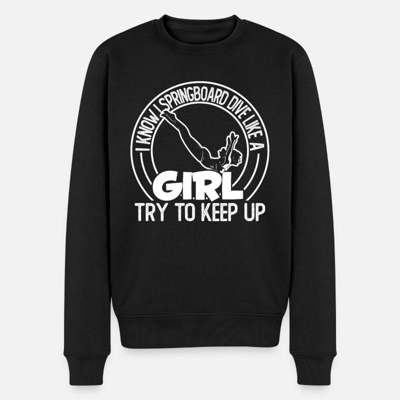 Plongée plongeuse filles - Pull Premium bio Homme - noir