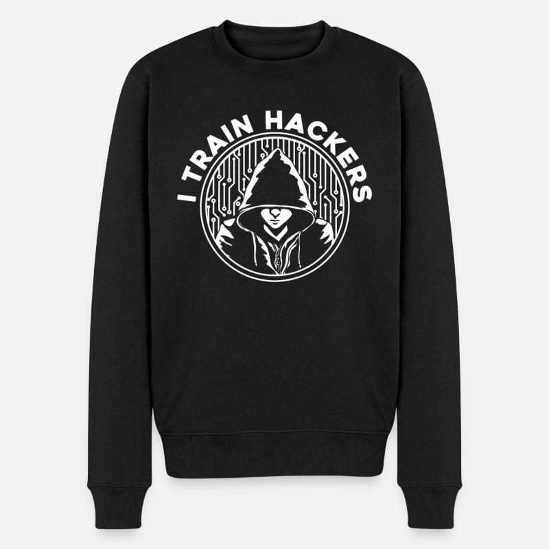 Entwickler Coder Programmierer Hacker - Männer Premium Bio Pullover - Schwarz