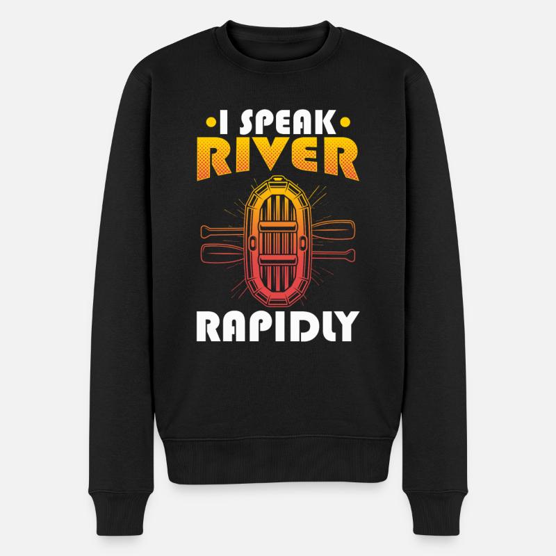 Rafting Wildwasser Rafting - Männer Premium Bio Pullover - Schwarz