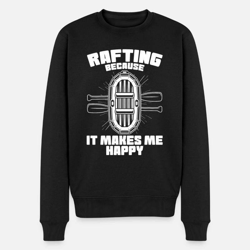 Rafting Wildwasser Rafting - Männer Premium Bio Pullover - Schwarz