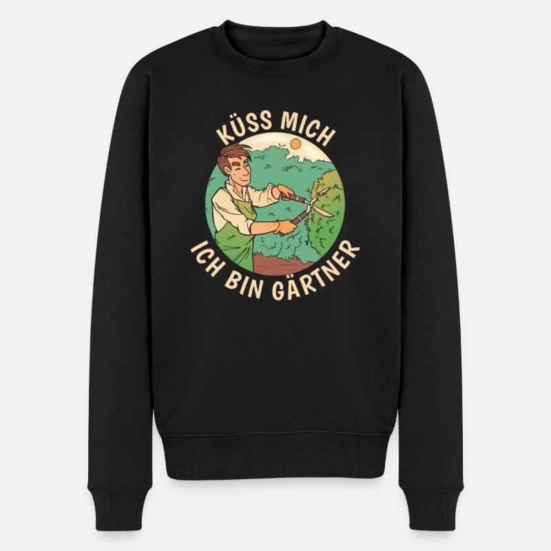 Hobbygärtner Garten - Männer Premium Bio Pullover - Schwarz