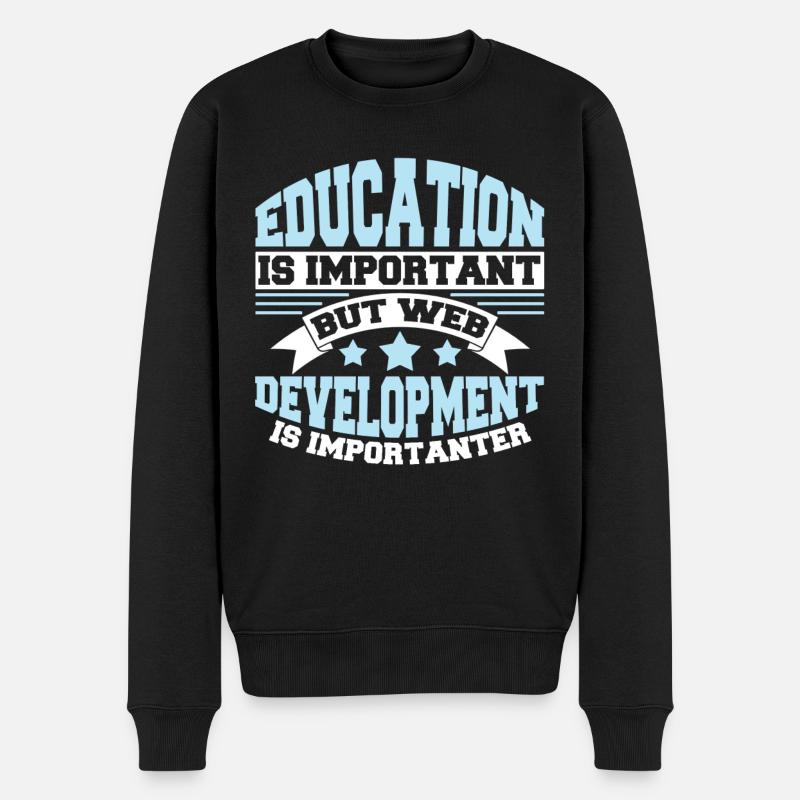 Développeur Web Développeur Web Drôle - Pull Premium bio Homme - noir