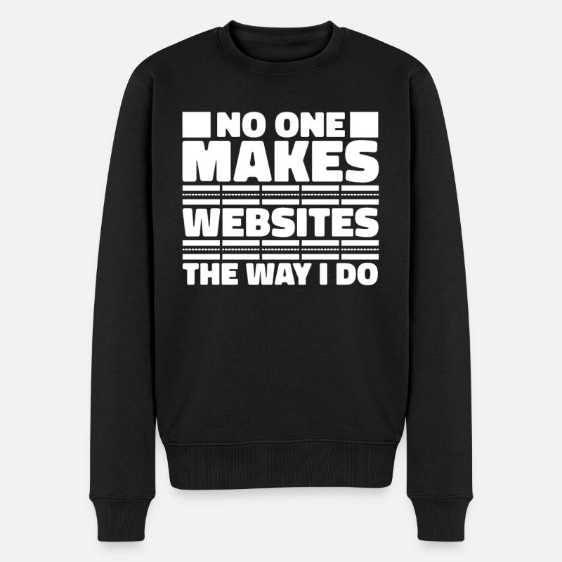 Développeur Web Développeur Web Drôle - Pull Premium bio Homme - noir