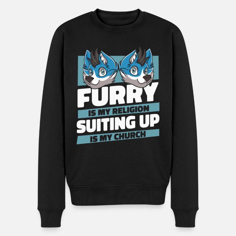 Furry Fandom Fursuits Drôle - Pull Premium bio Homme - noir