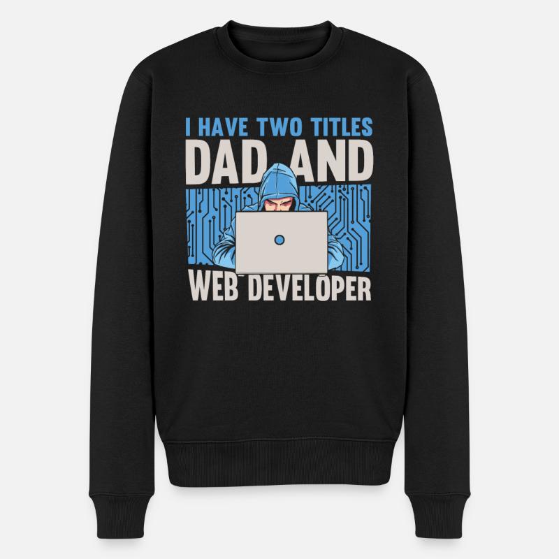 Web Developer Web Developer Father - Men's Premium Organic Jumper - black