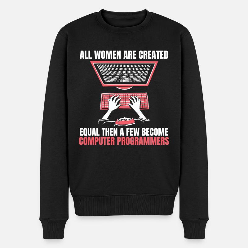 Entwickler Coder Programmierer Computer - Männer Premium Bio Pullover - Schwarz