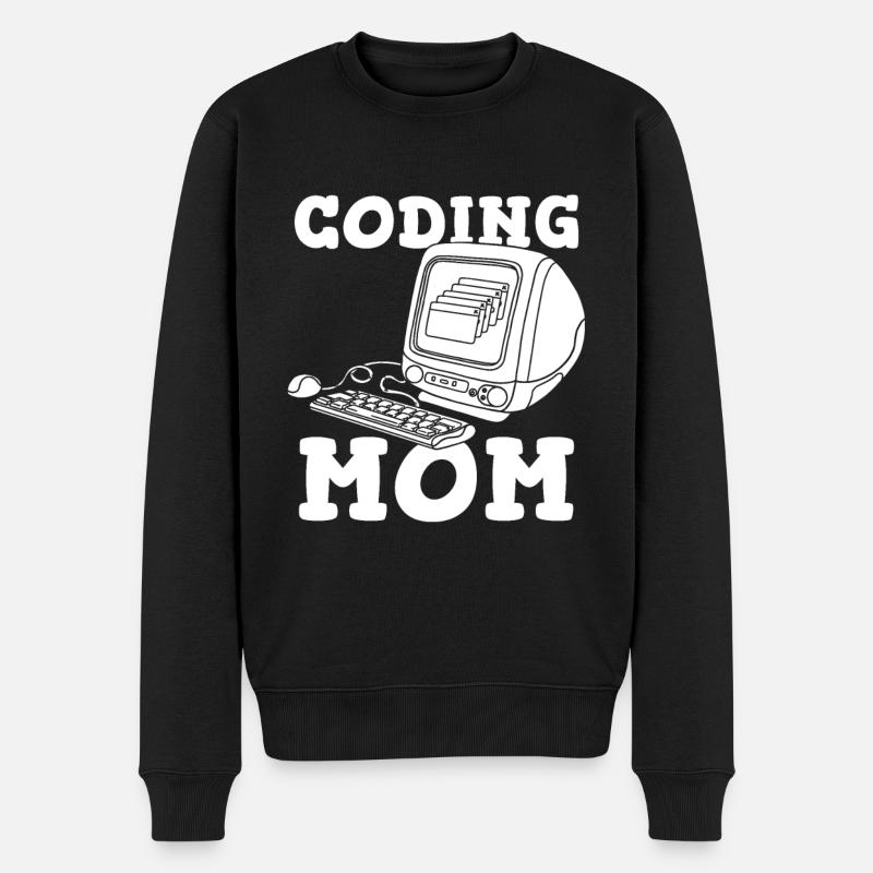 Entwickler Coder Programmierer Mutter - Männer Premium Bio Pullover - Schwarz