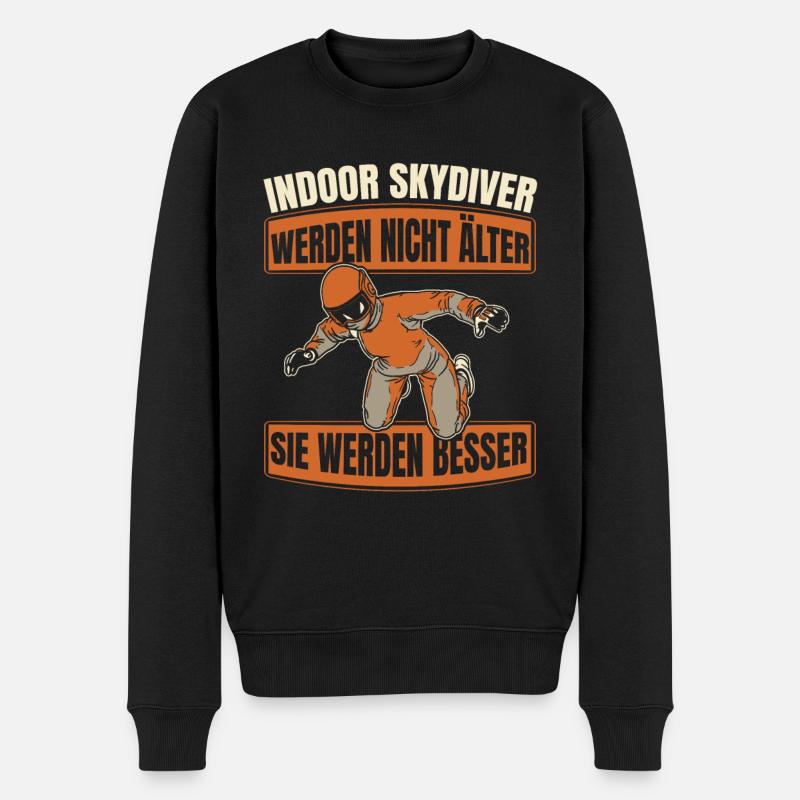 Parachutisme intérieur drôle - Pull Premium bio Homme - noir