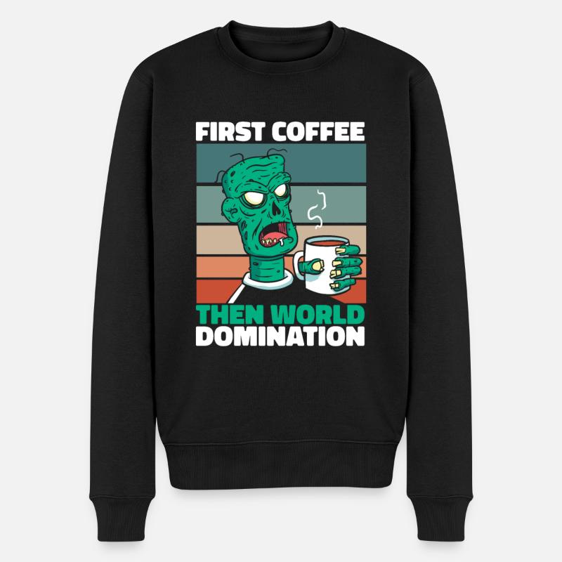 Zombie Halloween Café - Pull Premium bio Homme - noir